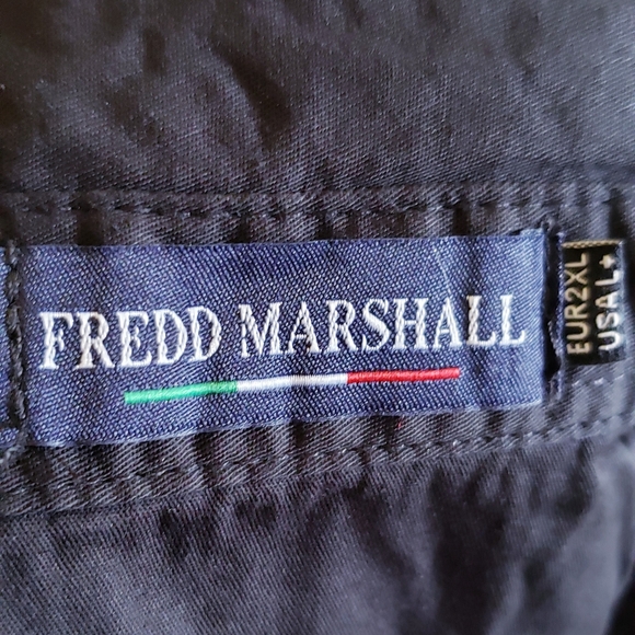 FREDD MARSHALL Men's Button Down Casual Pocket Jean Shirt L+ - Picture 6 of 7